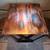 Hand-Made Flame-Painted Copper-Top Table with New Designer Legs 5 thumbnail