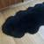 Black 6 X 2 ft sheepskin Rug Throw Black Long Natural Decor 6 thumbnail