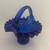 Cobalt Hobnail Basket 3 thumbnail