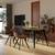 Homy Casa · Lancelot 5-Piece Walnut Dining Set · Modern Suede Chairs 1 thumbnail