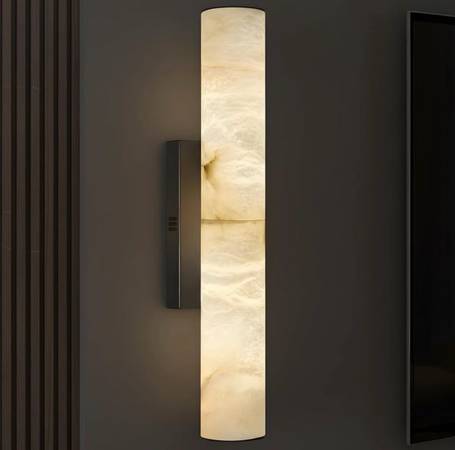 Alabaster Marble Wall Sconce Light - New, delivery 1
