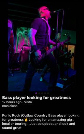 Bass player available 1