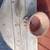 Small 1/2 circle 3 legged antique table shabby 2 thumbnail