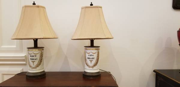 Pair of Apothecary Pharmacy Jar Lamps 1