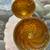2 Large Martini glasses,Iridescent Swirl design “ Signed by Artist” 4 thumbnail