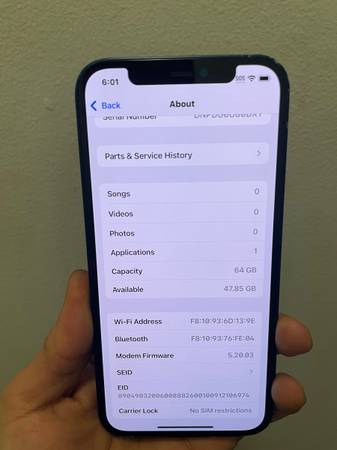 iPhone 12 64 GB completamente desbloqueado - $290 (Brooklyn)63470097355265122
