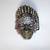 Vtg studded skull with head dress belt buckle 3 thumbnail