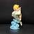 Vintage Resin Angel Collectible Cherub Figurine with Dolphin Peach Pink Wings 13 thumbnail