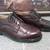 First-Quality Clarks Mens Brown/Burgundy Oxford Leather Shoes! 9M! 1 thumbnail