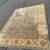 Vintage light blue and cream 8' x 11' wool area rug 1 thumbnail