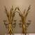 Pair of Vintage Italy Gilt Gold Metal Wheat Wall Sconces Candle Holder 1 thumbnail