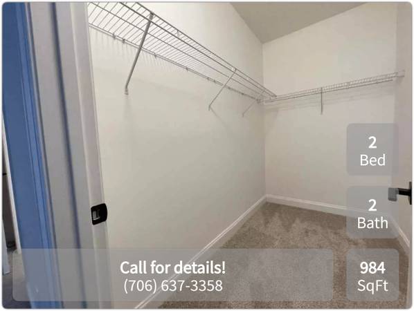 $1,475 / 2br - 984ft2 - Check out our amazing location! 2 bed, 2 bath. Located in Grovetown. (Grovetown)63825471502977121
