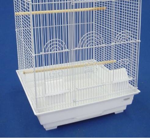 Penn-Plax Small Bird Starter Kit Square Style Bird Cage White 18"x14 (West Hartford)64026677762050120