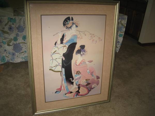 japanese geisha PICTURE PRINT painting 1