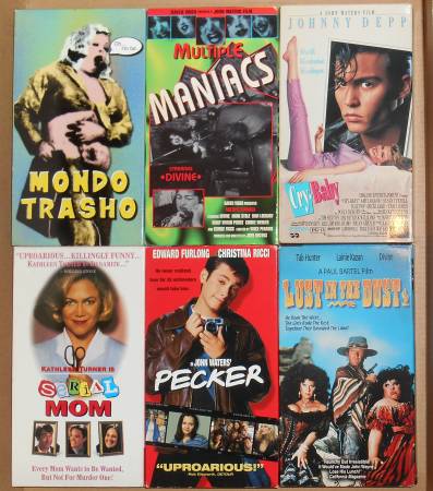 John Waters VHS Mondo Trasho Crybaby Serial Mom Cult RARE 1