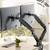 Full Motion Dual Monitor Arm Stand Mount 13-35 Inch Height Adjustable 4 thumbnail