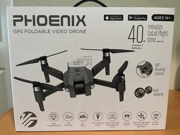 Vivitar Phoenix Drone plegable con GPS y cámara HD con estuche - $125 (Dublin / Pleasanton / Livermore)63471457071745120