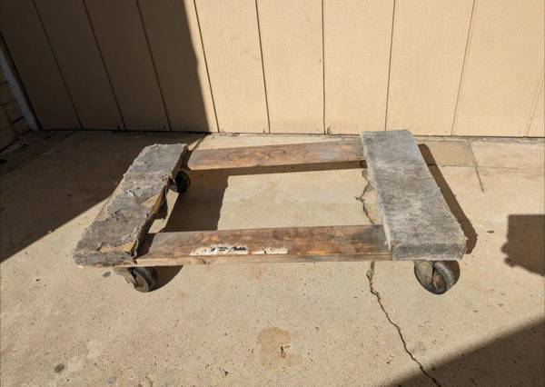 30"x19" Wheeled Dolly Cart Trolley Moving Flat Low profile casters 1
