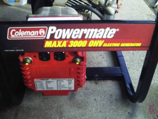 COLEMAN POWERMATE 3000 (3750 SURGE) ELECT. GENERATOR 1