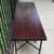 Mahogany solid wood table metal legs 6 thumbnail