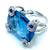 David Yurman Style 46 carat london blue topaz ring 18k gold 6 thumbnail