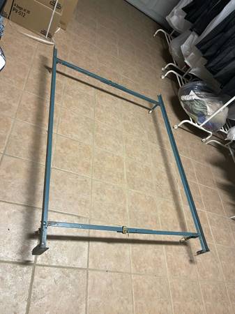 Twin Metal Bed Frame (Blue) (OBO) 1