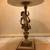 5ft tall floor lamp w/ marble table & metal cherub base 3 thumbnail