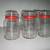 Set (9) Apothecary Glass Jar Canisters w/ Stopper Lids 2 thumbnail