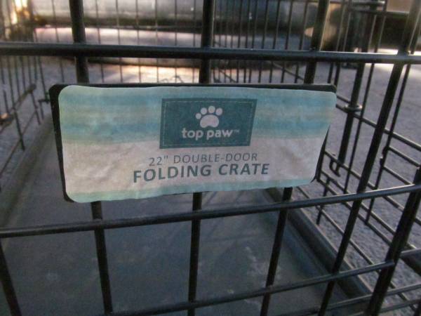 Small folding dog crate- 2doors. Brand: Top Paw63860291492483121