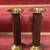 Pair of Brass Candle Holders Wrapped in Faux Leather 1 thumbnail