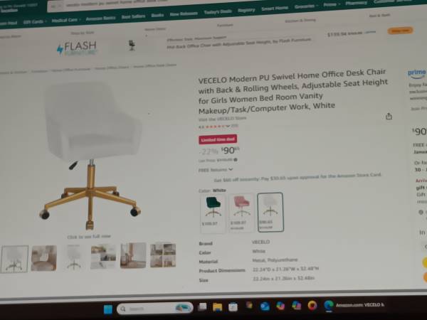 New Vecelo swivel home office desk chair 1