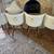 New-Counter Height Bar Stools Set of 4 24 inch height  Cream leather  Gold detai 2 thumbnail