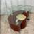 Modern Accent Table With Pull Out Stool / Cocktail Table 5 thumbnail