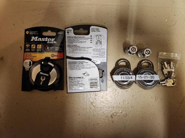 Locks Storage Unit & Master Round Locks & Combination Set Of 6 NEW - $80 (Pembroke Pines)63471414619265121