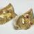 Theater mask comedy tragedy pierced earrings w /ruby's & blue sapphire 3 thumbnail