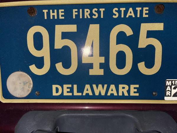 Delaware Low Digit Tag . 1