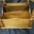 Vintage Wood Side Table Magazine Rack with Glass Top 5 thumbnail