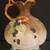 Pitcher Ewer Squat Hand Painted Porcelain With Berries Gold Handle 4 thumbnail