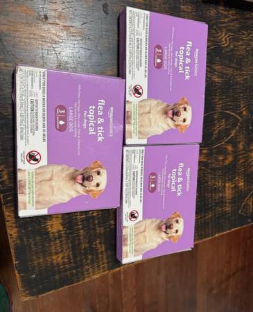 3 boxes of large breed amazon flea and tick meds (Council Bluffs)63902987333890120