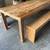 Beautiful wood dining table with benches for indoor or outdoor 3 thumbnail