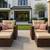 New Super Patio Outdoor Furniture 4 Pieces Patio Furniture Set, Outdoor Wicker C 1 thumbnail