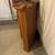 Oak corner hutch top. Jack Greco furniture. Leaded glass door inserts. 2 thumbnail