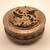 Vintage Artisan Hand Carved Stone Footed Cricket Trinket with Lid Box 1 thumbnail