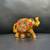 Hand Painted Colorful Decorative Elephant Figurine Handmade Mosaic Gold Bronze 6 thumbnail