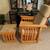CLASSIC SOLID WOOD GLIDER ROCKER + OTTOMAN, FRENCH DESIGN, MADE IN CAN 1 thumbnail