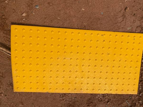 2' x 4' ADA adhesive retrofit detectable warning domes - yellow 1