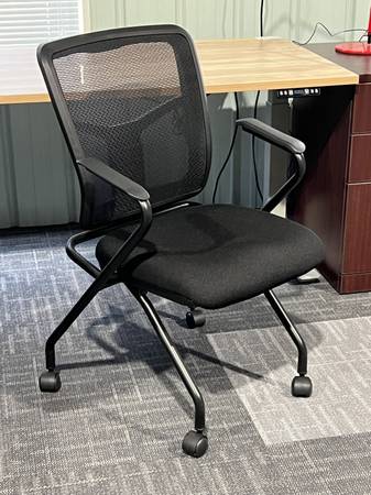 Mesh Back Nesting Chair with Arms 1
