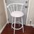 White Swivel Bar Stool Chair 3 thumbnail