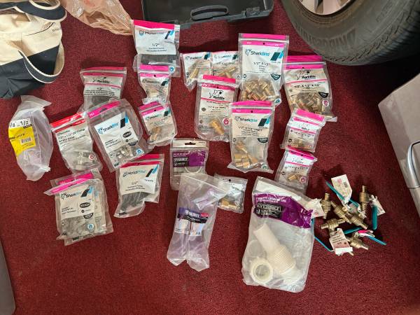 Misc PEX adapters and plumbing supplies 1