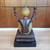 Vintage 1950's Blackamoor Clear Glass Top Ceramic Statue End Table 8 thumbnail